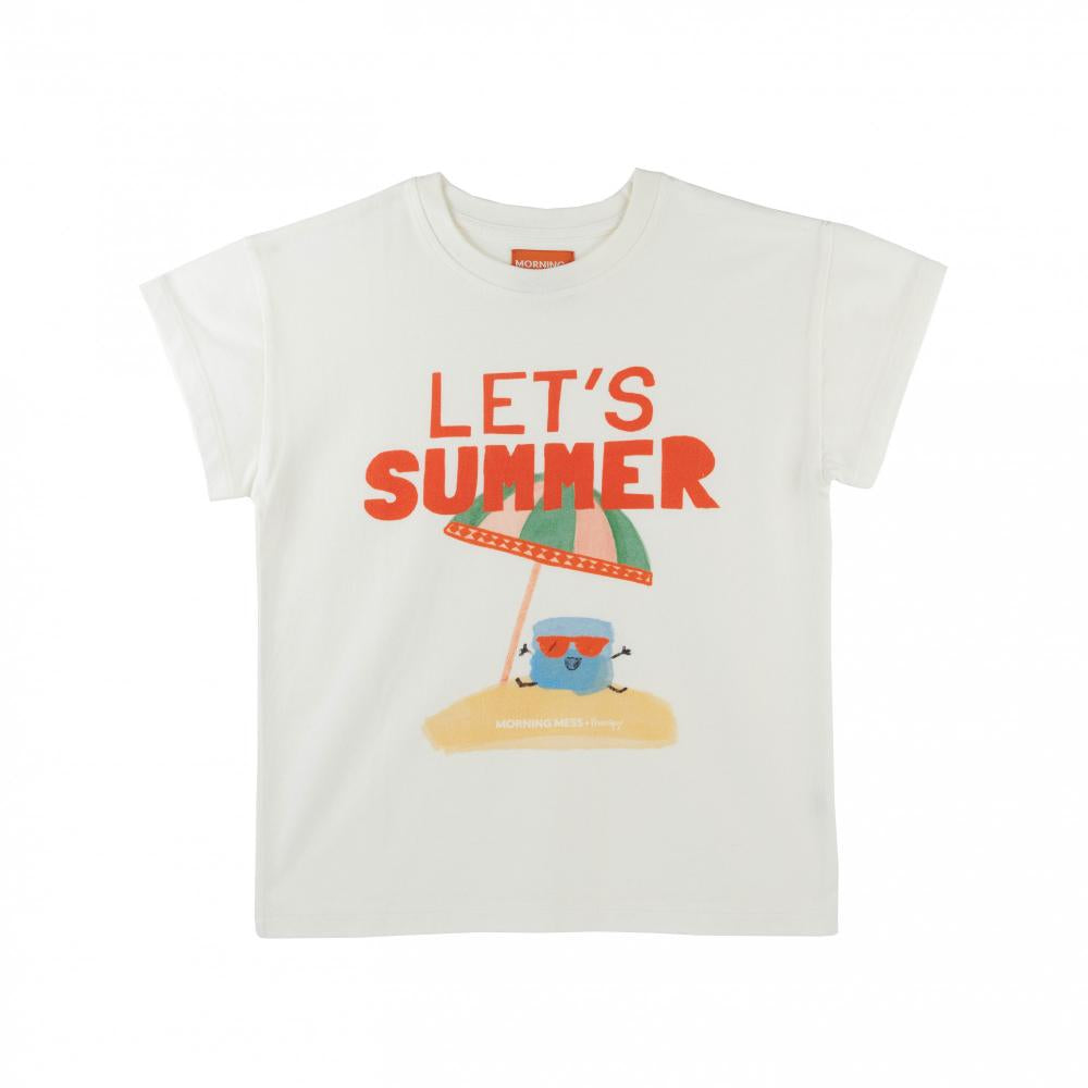 Lea Short-sleeved T-shirt with Let's Summer Print