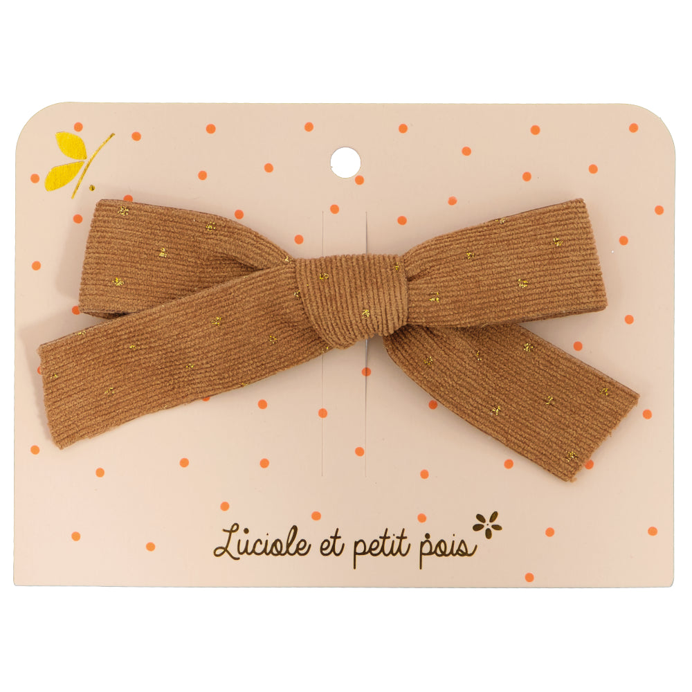Princess hair clip - Hazelnut ribbon