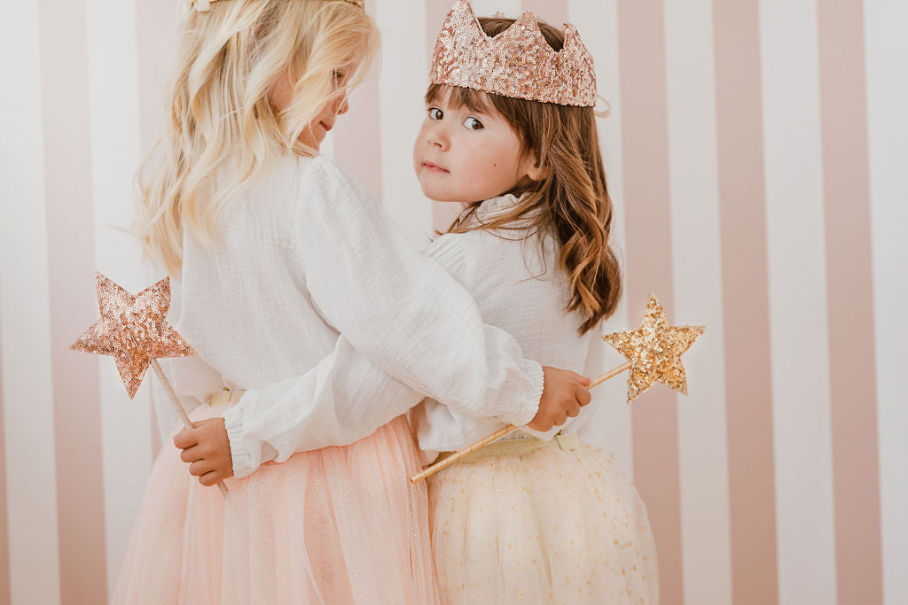 Magic wand - Gold star sequins