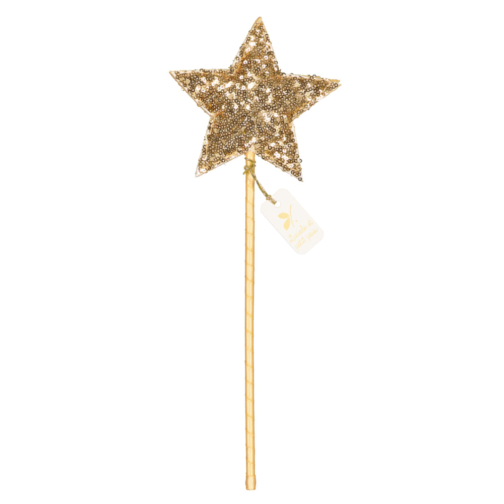 Magic wand - Gold star sequins