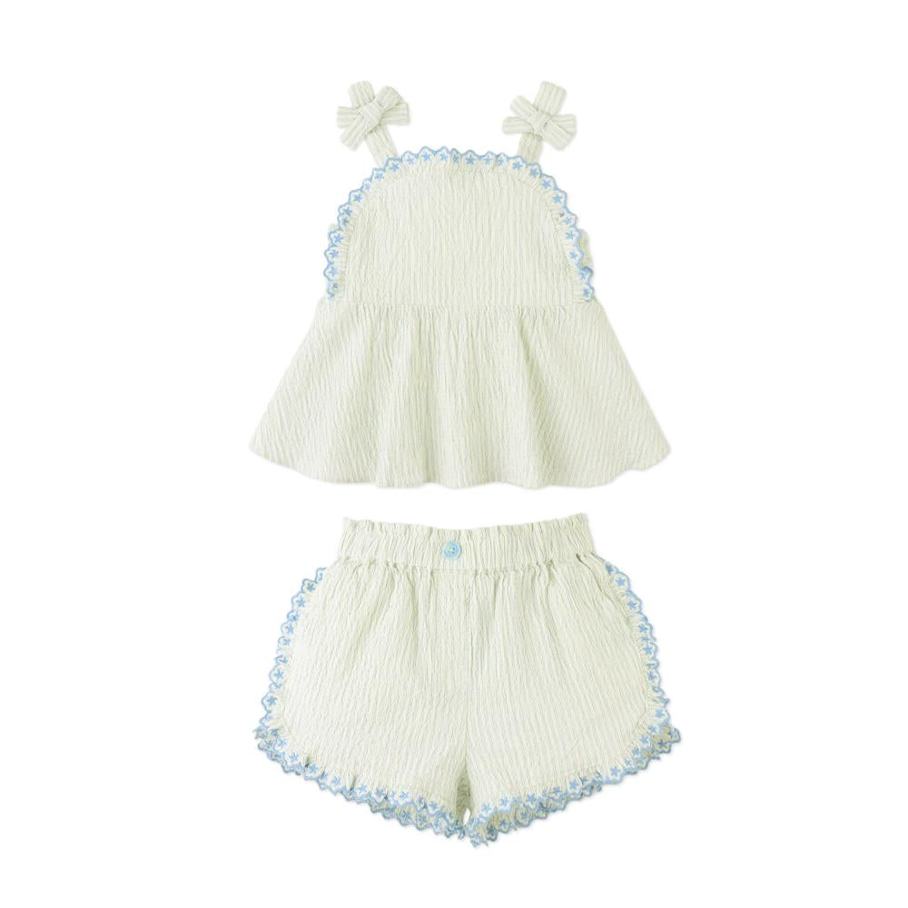 Isabel Ruffled Striped Set
