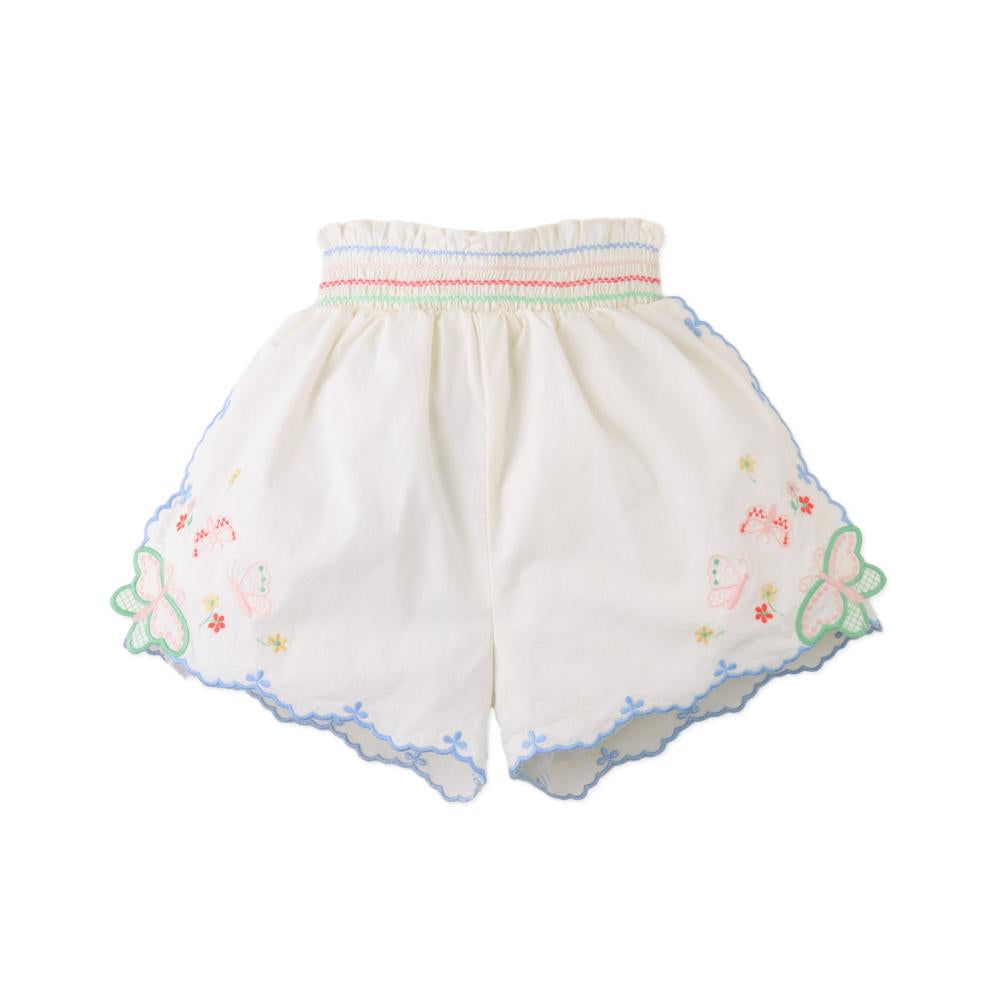 Jisoo Shorts with Butterfly Embroidery