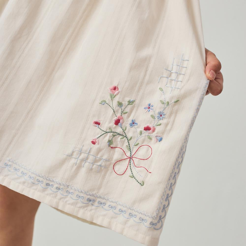 Alessia Cross-Stitch Embroidered Dress