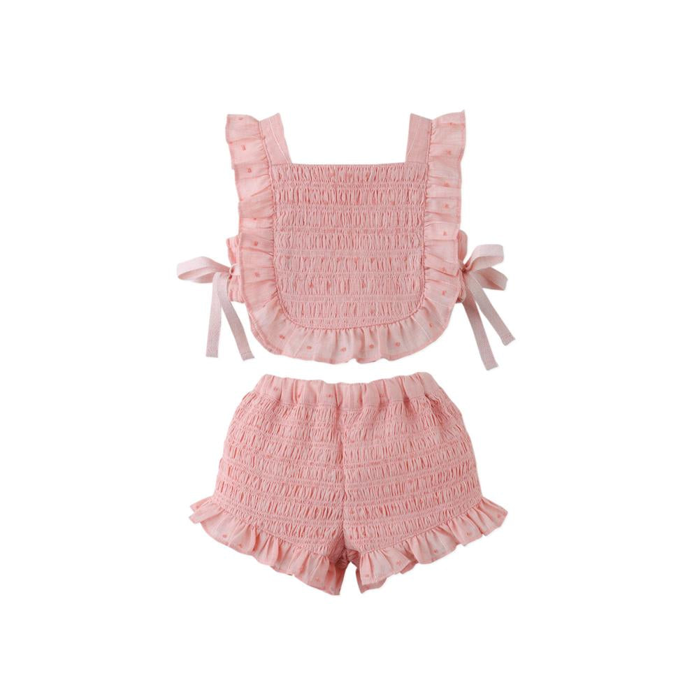 Alexa Textured Blouse & Shorts Set