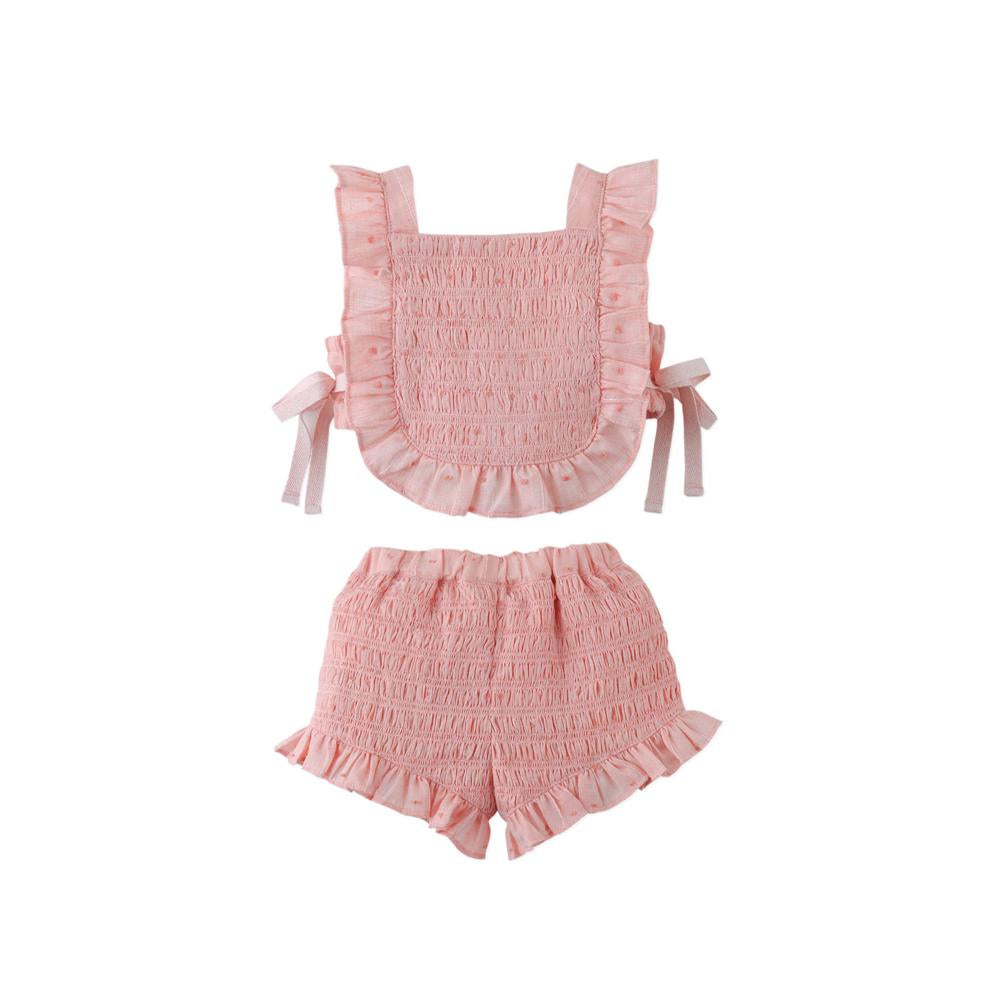 Alexa Textured Blouse & Shorts Set