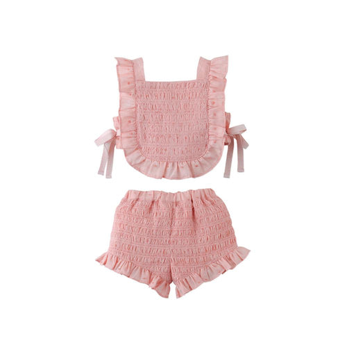 Alexa Textured Blouse & Shorts Set