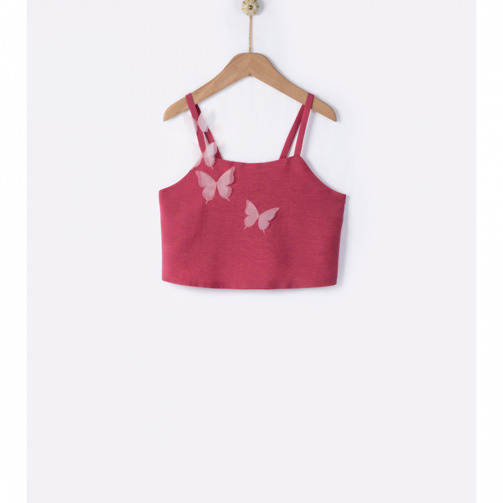 Clia Butterfly Top Chateau Rose