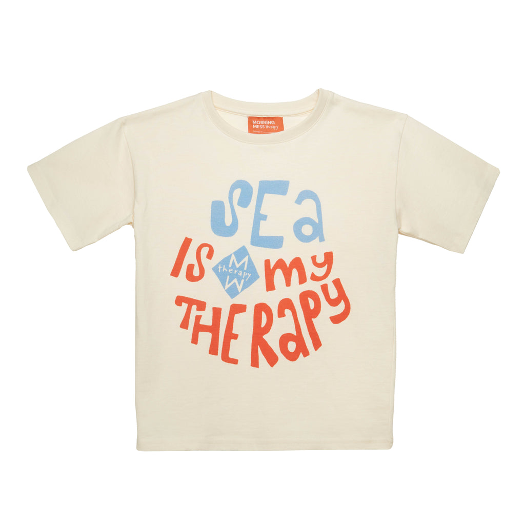 Lea Short-sleeved T-shirt with Sea Is My Therapy Print