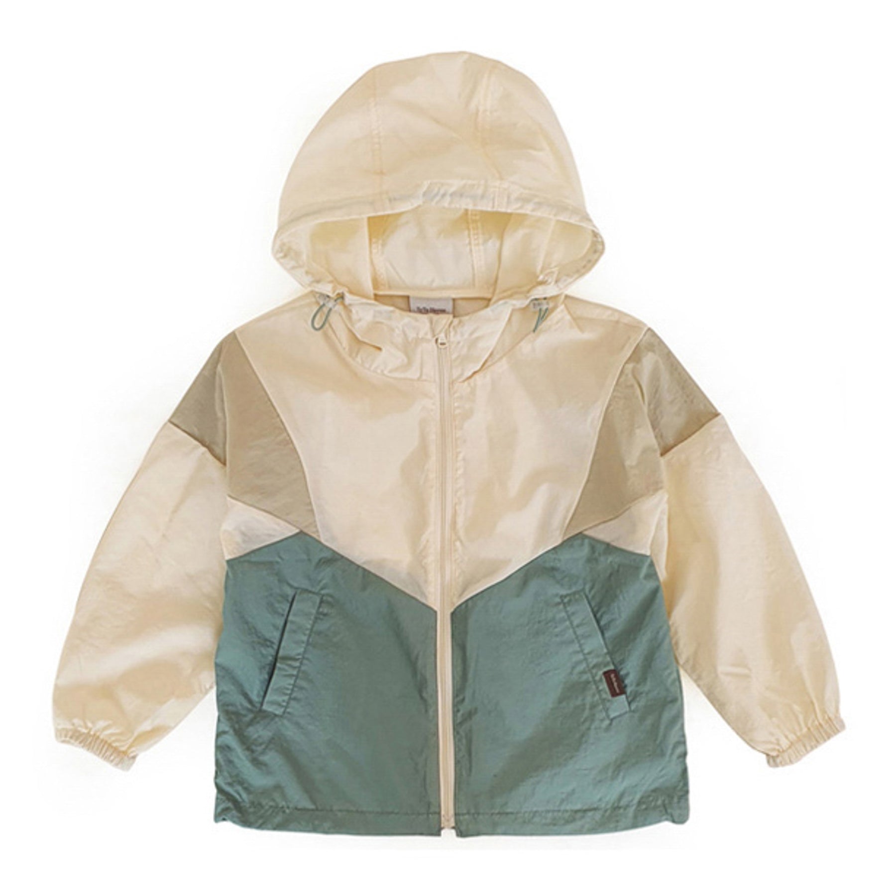 kay color block hooded wind breaker