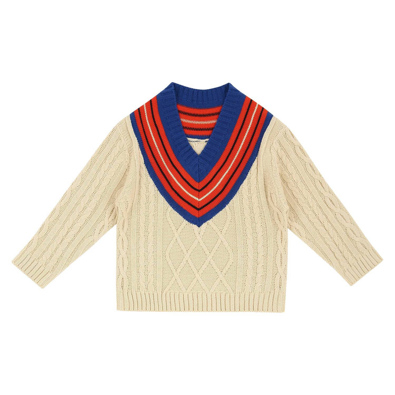 Cable cricket sweater