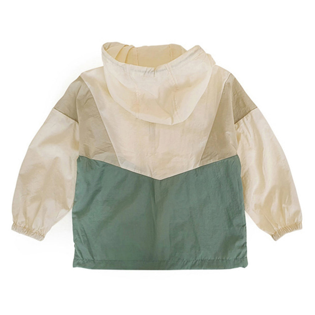 kay color block hooded wind breaker