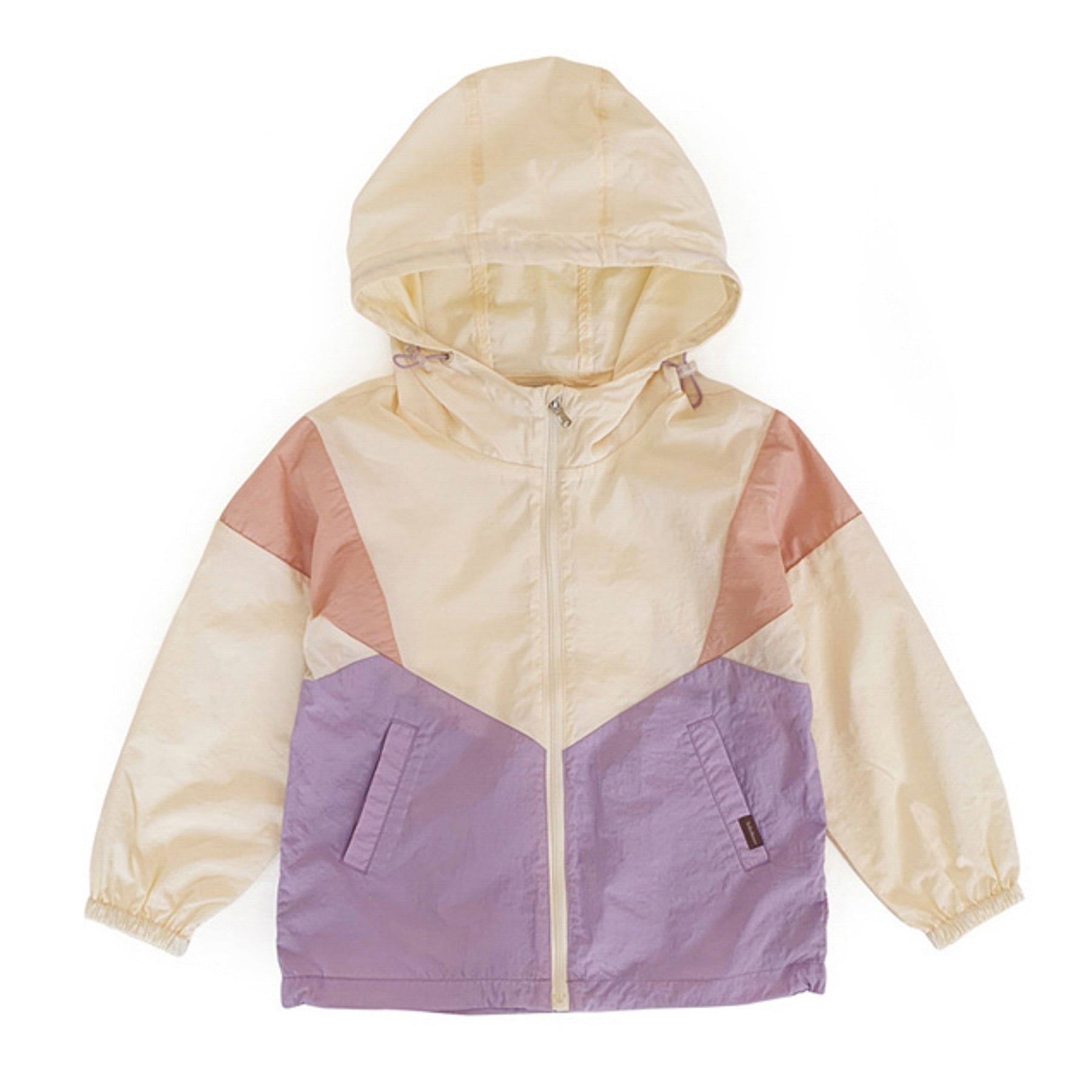 kay color block hooded wind breaker