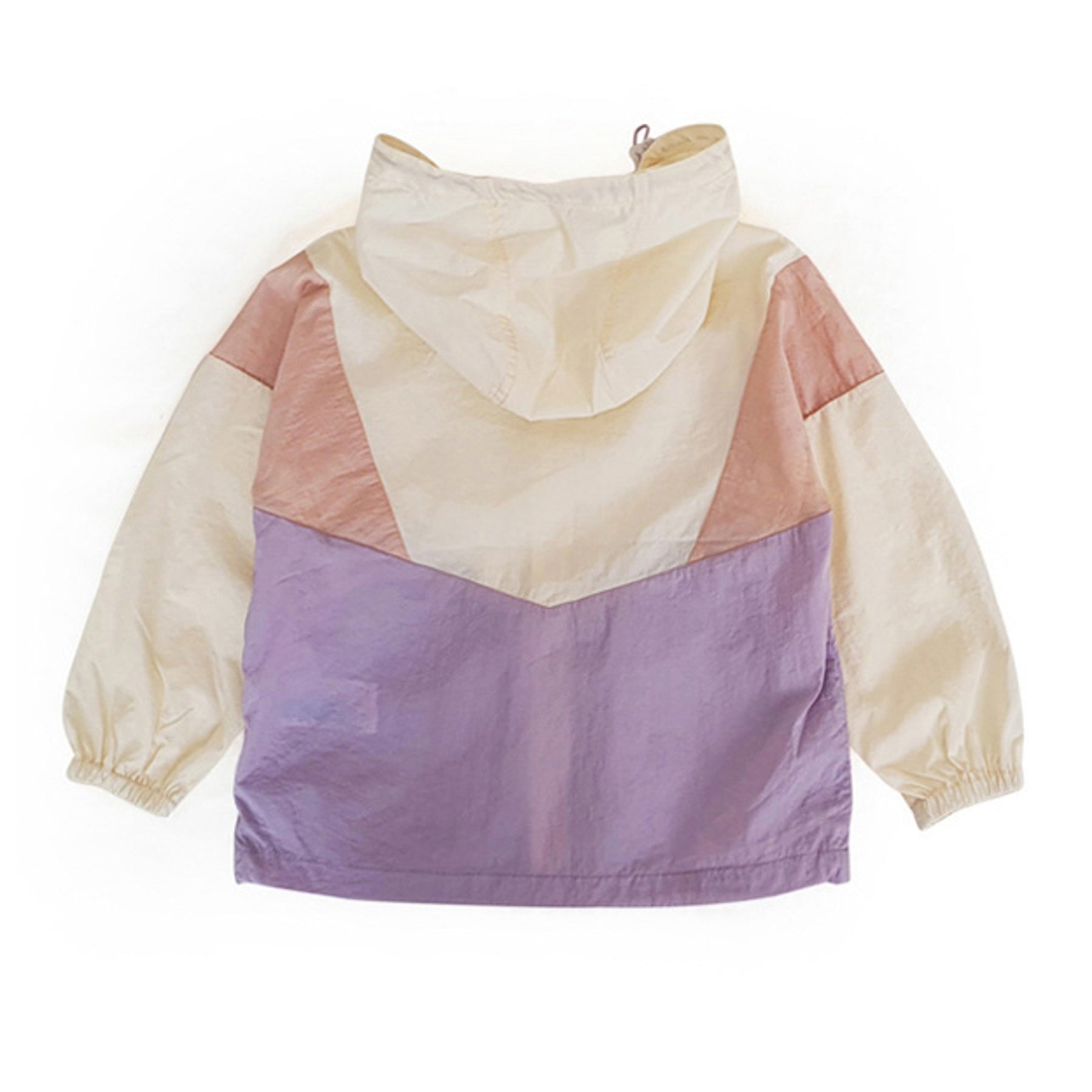 kay color block hooded wind breaker
